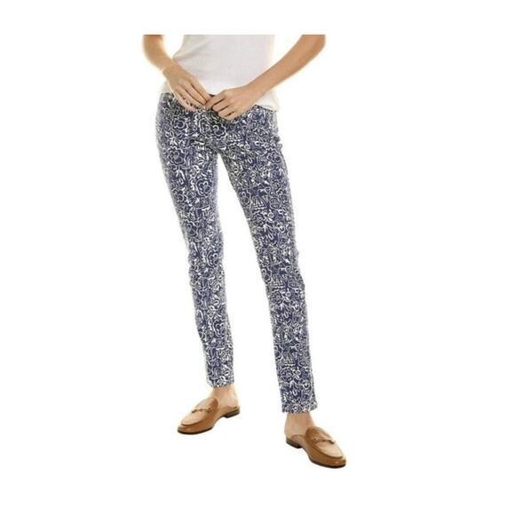 J.McLaughlin Lexi Skinny Jeans • Sz 2 • Blue Floral Print Denim • NWOT - Picture 1 of 10